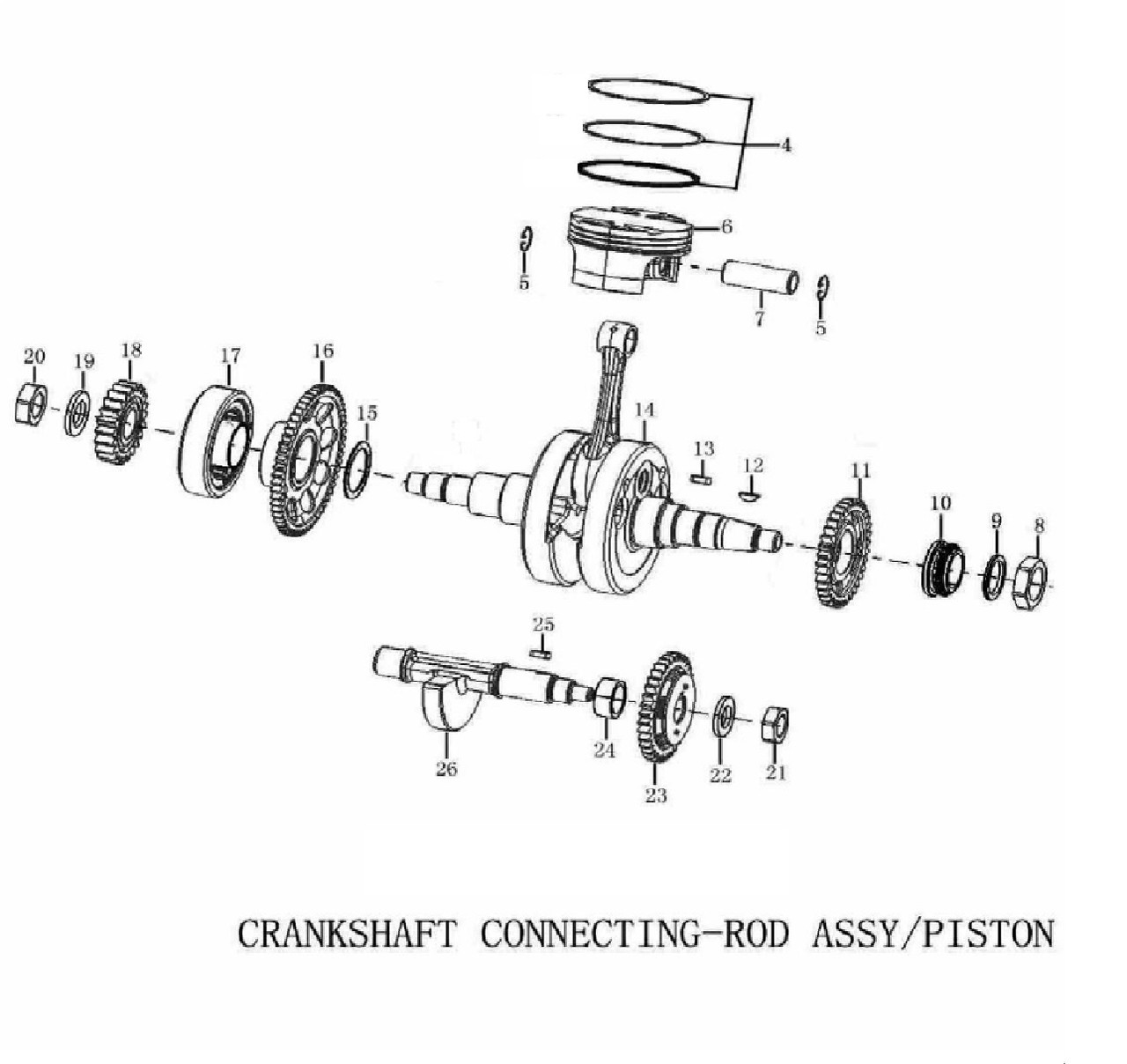 Engine Crankshaft-Connecting Rod-Piston